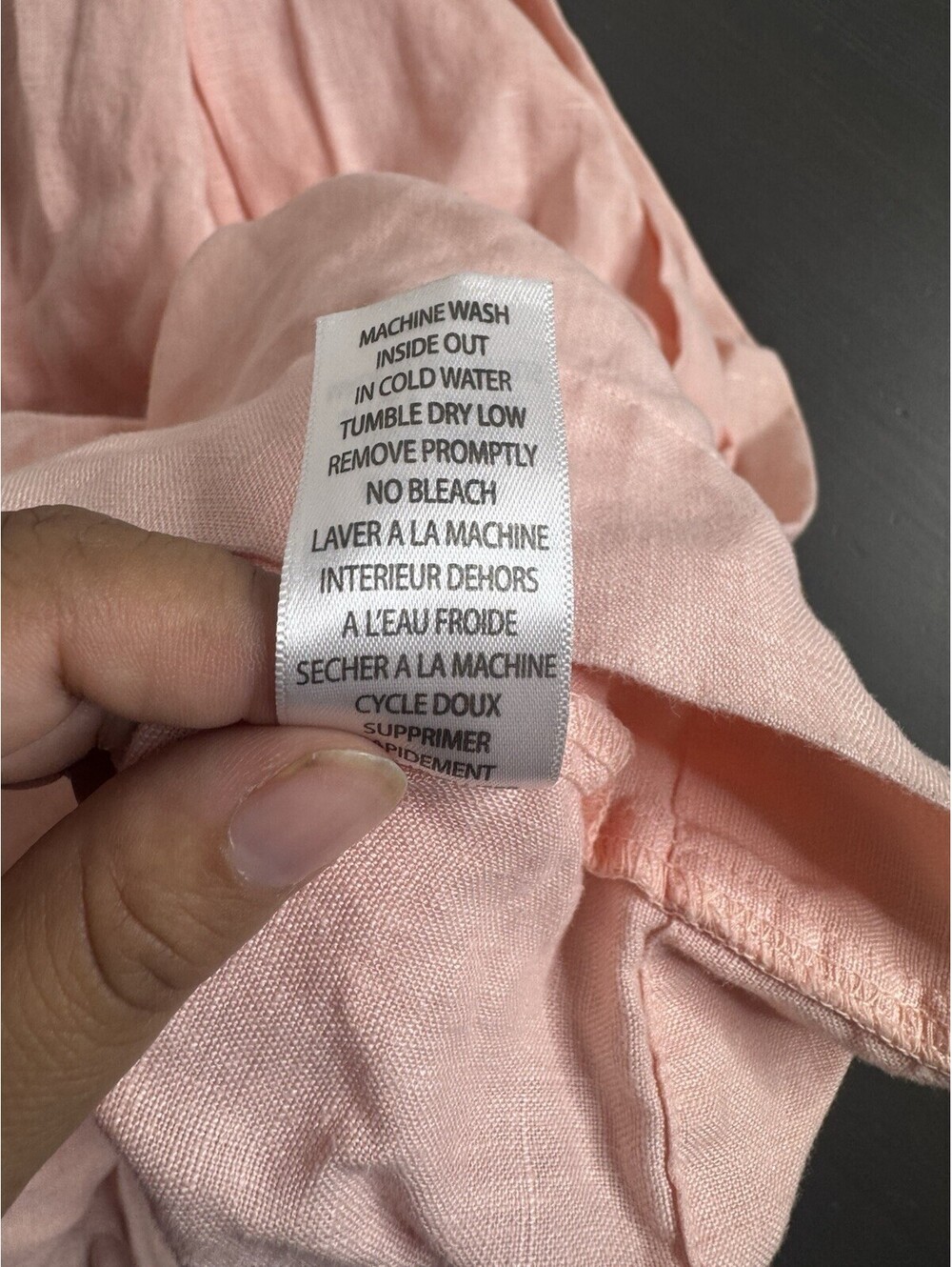 FRANK & EILEEN- Daphne Sleeveless Popover Dress Peach - Picture 7 of 9